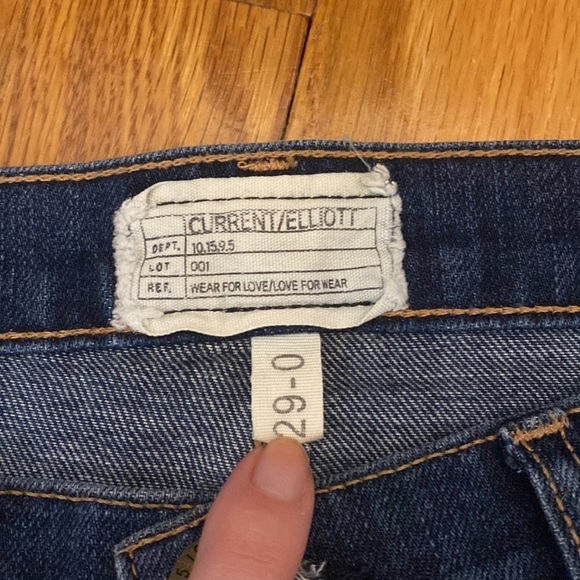 Current/Elliot Women’s Blue Straight Cropped Jeans Size 29 - Picture 4 of 8